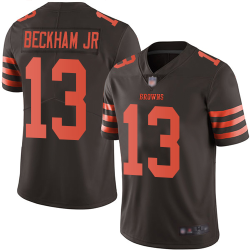 Cleveland Browns Odell Beckham Jr Men Brown Limited Jersey 13 NFL Football Rush Vapor Untouchable